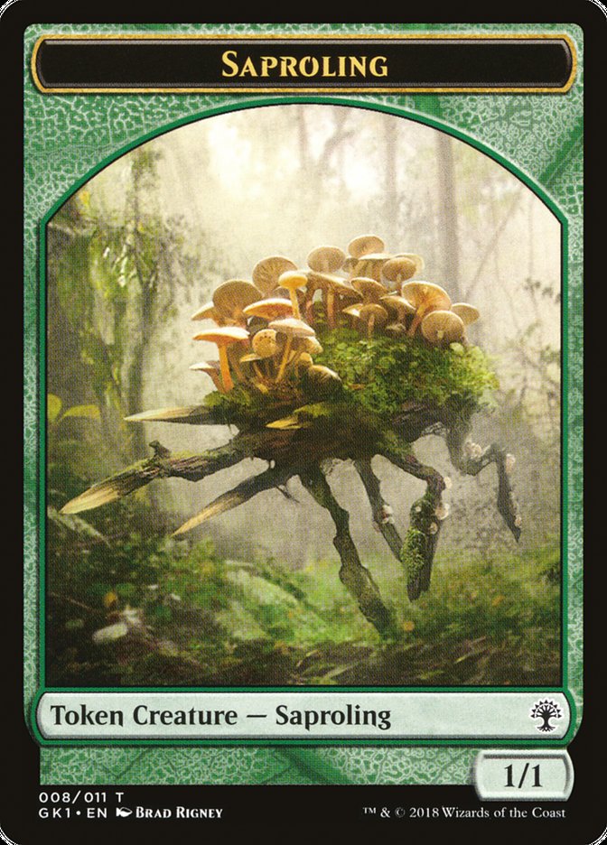 Saproling // Elf Knight [Guilds of Ravnica Guild Kit Tokens] | Nerdhalla Games