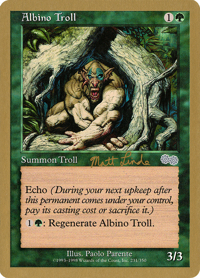 Albino Troll (Matt Linde) [World Championship Decks 1999] | Nerdhalla Games