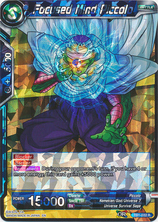 Focused Mind Piccolo (Shatterfoil) (TB1-032) [Dragon Brawl] | Nerdhalla Games