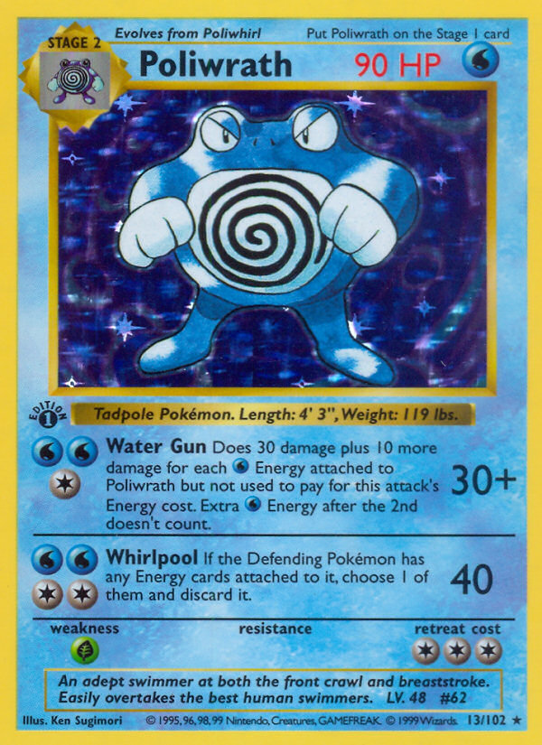 Poliwrath (13/102) (Shadowless) [Base Set 1st Edition] | Nerdhalla Games