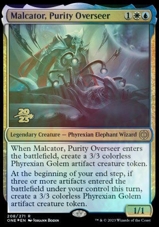 Malcator, Purity Overseer [Phyrexia: All Will Be One Prerelease Promos] | Nerdhalla Games