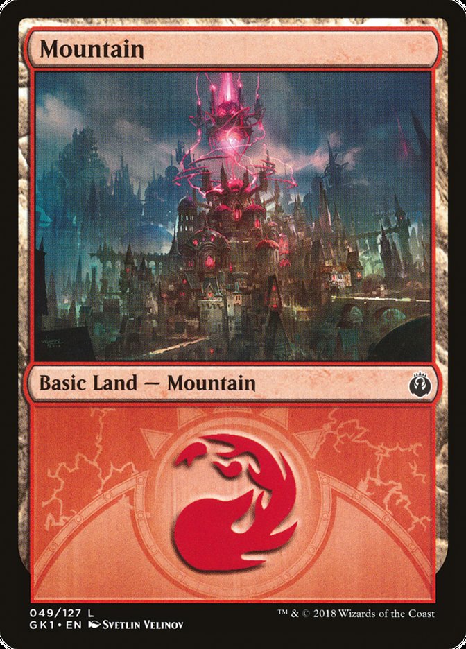 Mountain (49) [Guilds of Ravnica Guild Kit] | Nerdhalla Games