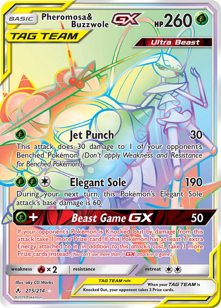 Pheromosa & Buzzwole GX (215/214) [Sun & Moon: Unbroken Bonds] | Nerdhalla Games