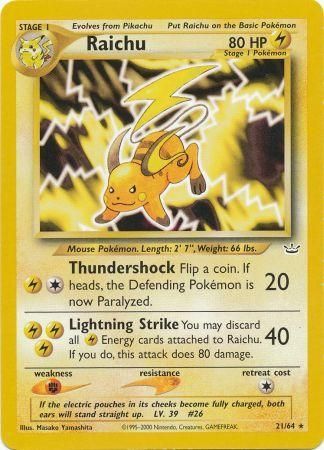 Raichu (21/64) [Neo Revelation Unlimited] | Nerdhalla Games