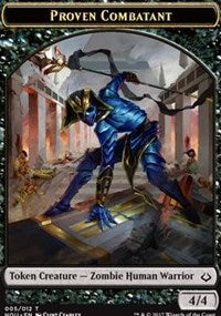 Proven Combatant // Cat Double-sided Token [Hour of Devastation Tokens] | Nerdhalla Games