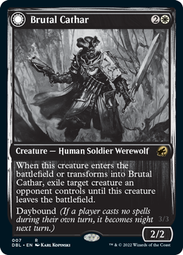 Brutal Cathar // Moonrage Brute [Innistrad: Double Feature] | Nerdhalla Games