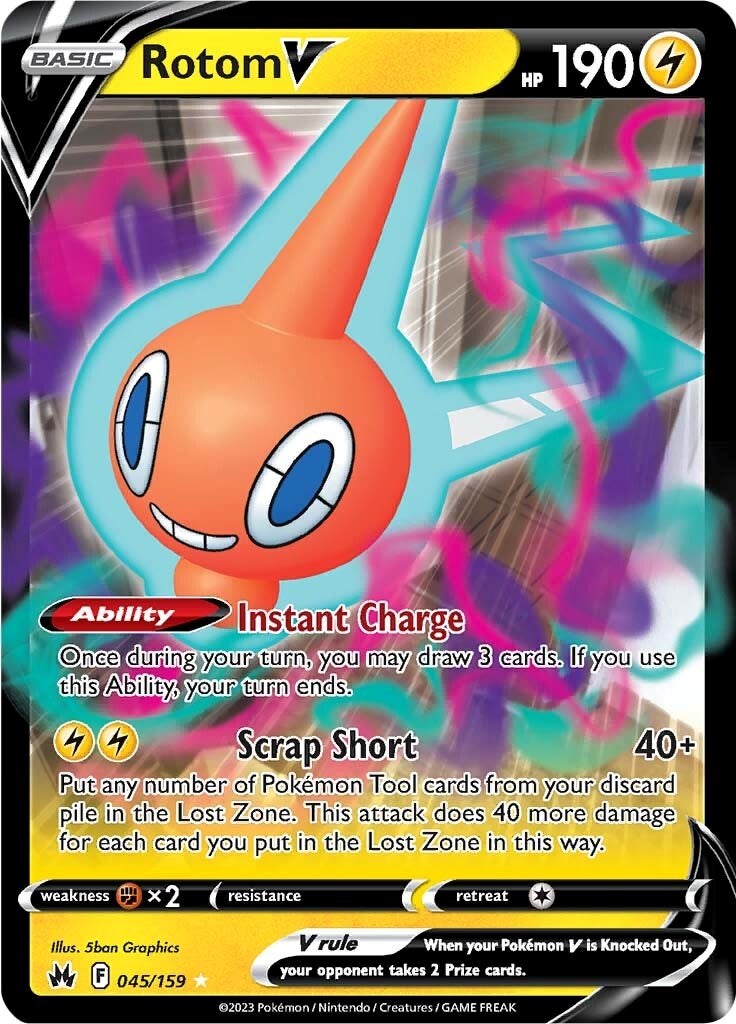 Rotom V (045/159) [Sword & Shield: Crown Zenith] | Nerdhalla Games