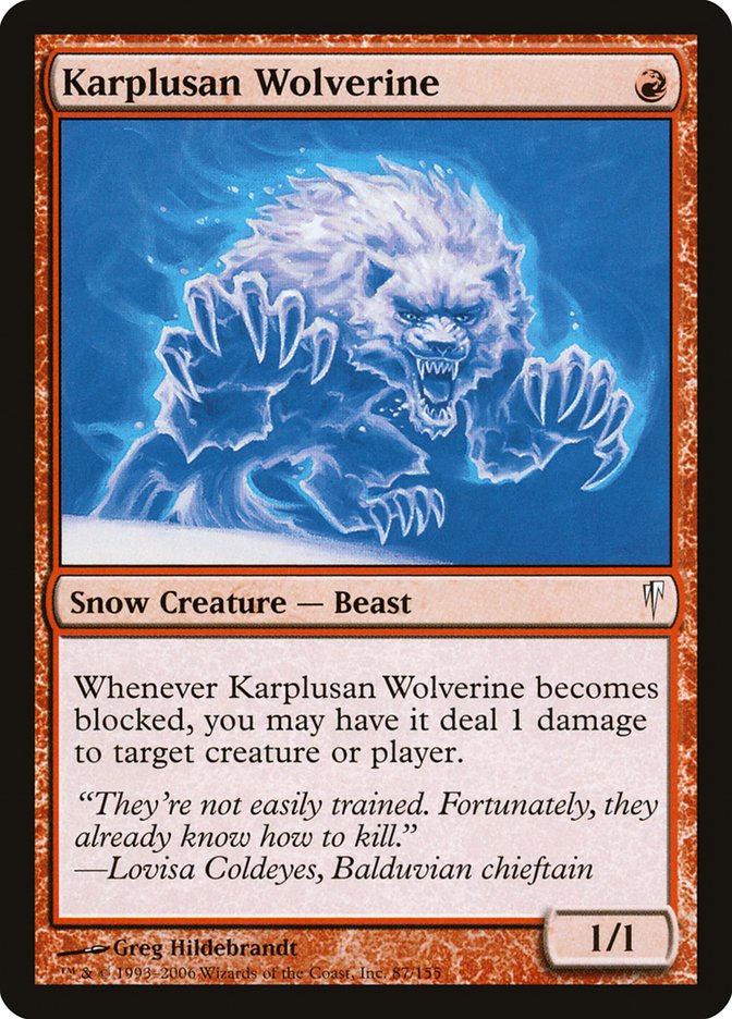 Karplusan Wolverine [Coldsnap] | Nerdhalla Games