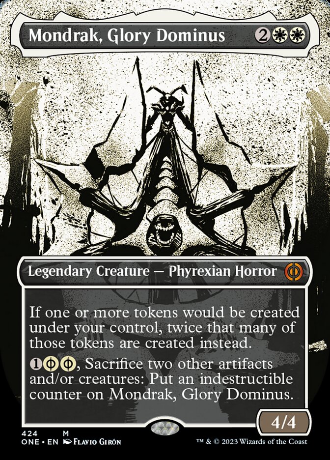 Mondrak, Glory Dominus (Borderless Ichor Step-and-Compleat Foil) [Phyrexia: All Will Be One] | Nerdhalla Games