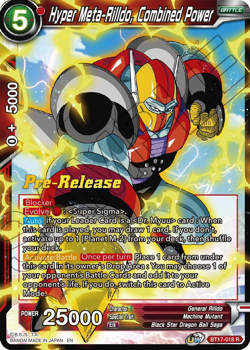 Hyper Meta-Rilldo, Combined Power (BT17-018) [Ultimate Squad Prerelease Promos] | Nerdhalla Games