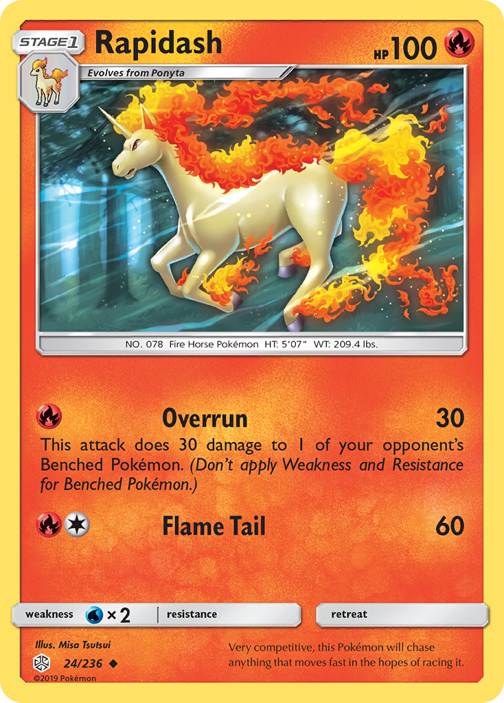 Rapidash (24/236) [Sun & Moon: Cosmic Eclipse] | Nerdhalla Games