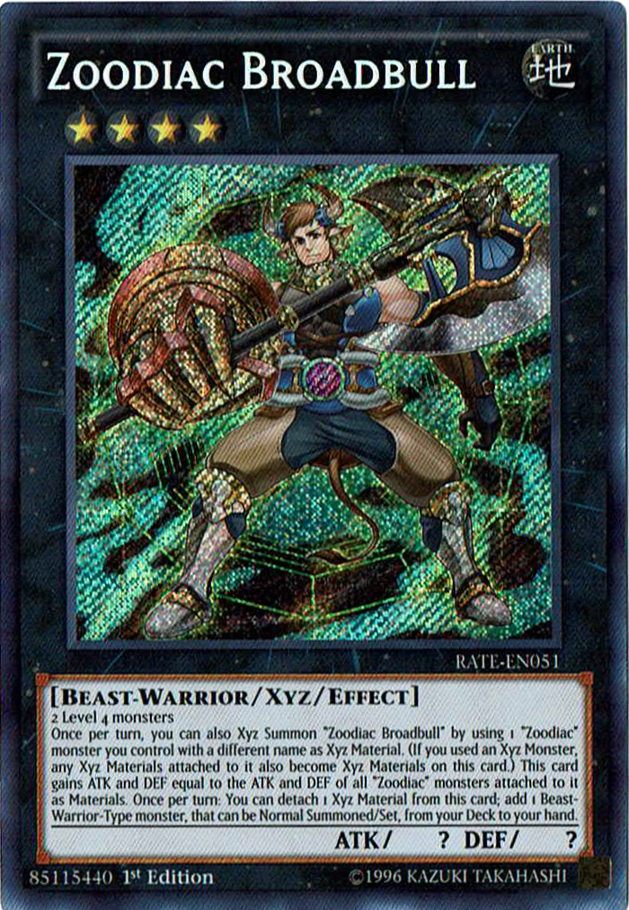 Zoodiac Broadbull [RATE-EN051] Secret Rare | Nerdhalla Games