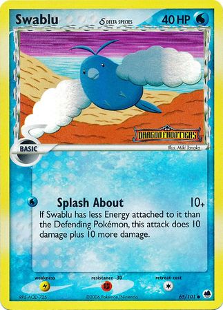 Swablu (65/101) (Delta Species) (Stamped) [EX: Dragon Frontiers] | Nerdhalla Games