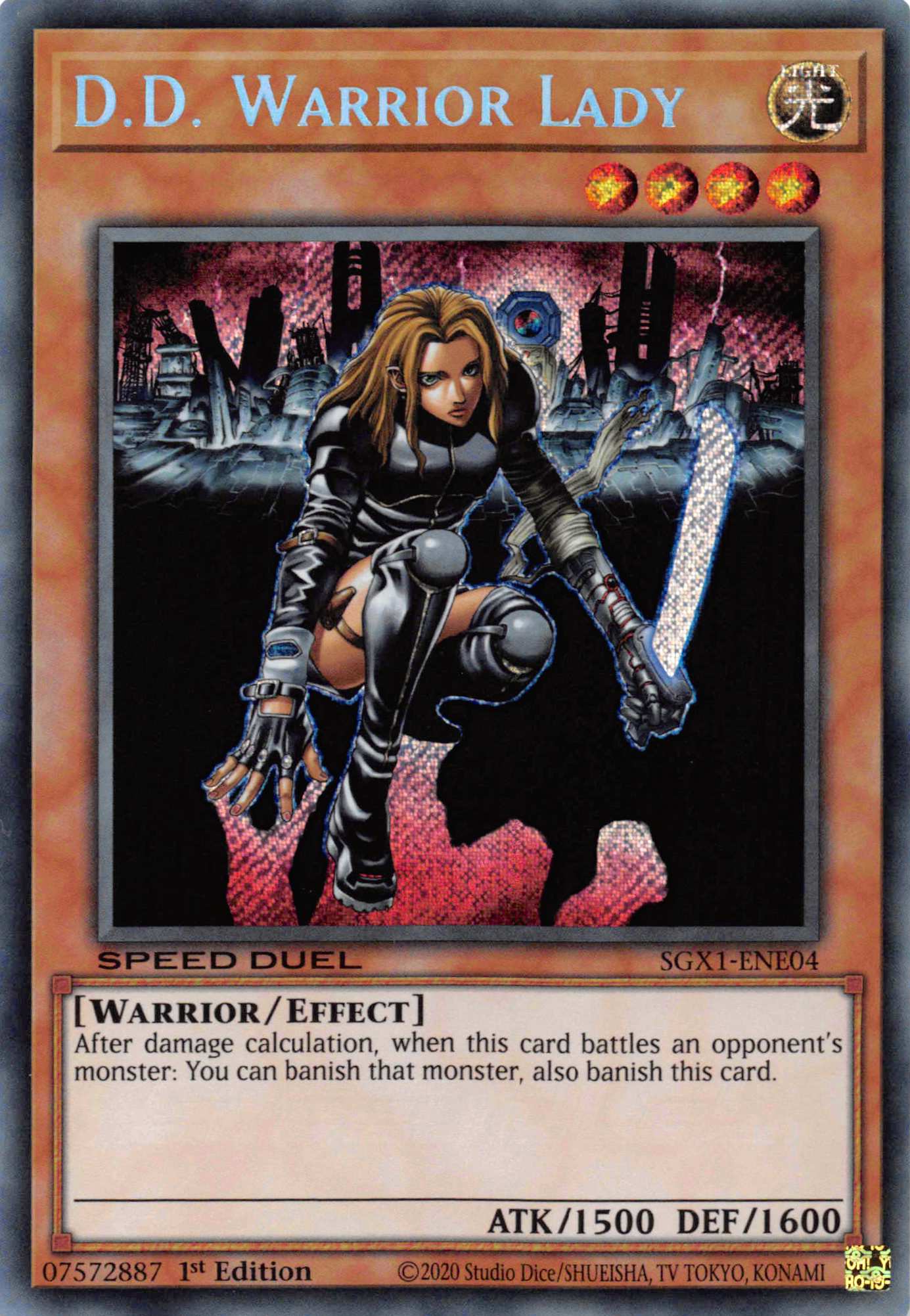 D.D. Warrior Lady [SGX1-ENE04] Secret Rare | Nerdhalla Games