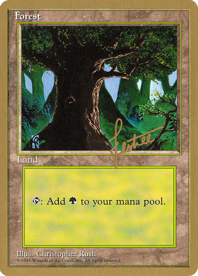 Forest (bl377) (Bertrand Lestree) [Pro Tour Collector Set] | Nerdhalla Games