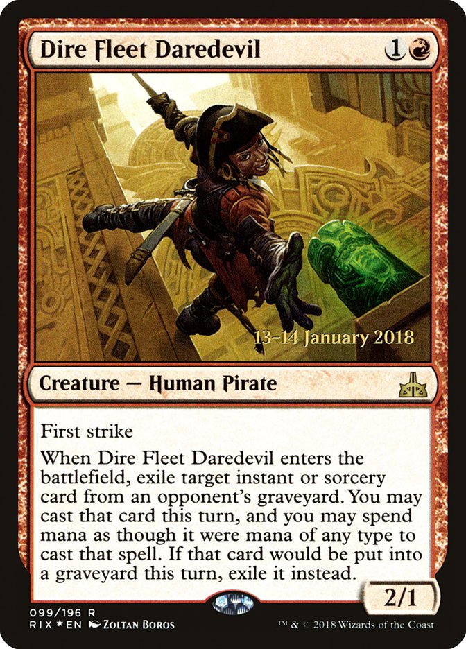 Dire Fleet Daredevil [Rivals of Ixalan Prerelease Promos] | Nerdhalla Games