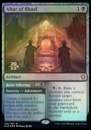 Altar of Bhaal // Bone Offering [Commander Legends: Battle for Baldur's Gate Prerelease Promos] | Nerdhalla Games