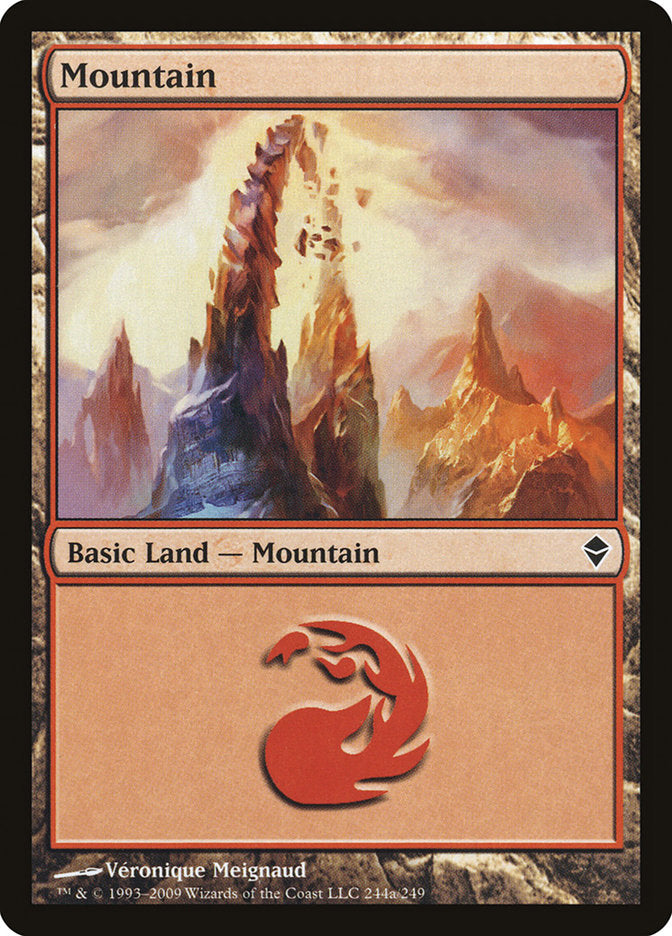 Mountain (244a) [Zendikar] | Nerdhalla Games