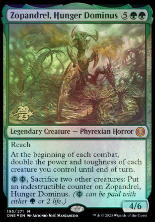 Zopandrel, Hunger Dominus [Phyrexia: All Will Be One Prerelease Promos] | Nerdhalla Games