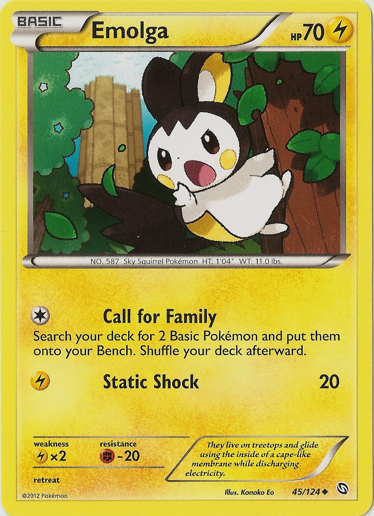 Emolga (45/124) [Black & White: Dragons Exalted] | Nerdhalla Games