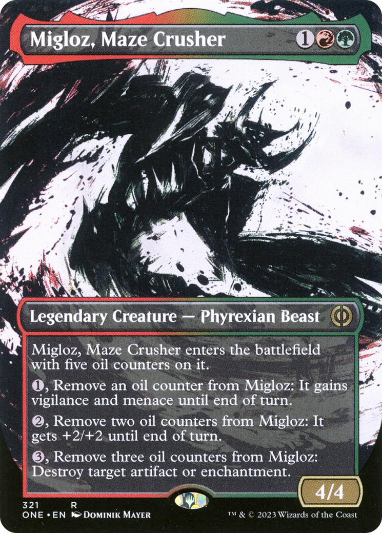 Migloz, Maze Crusher (Borderless Ichor) [Phyrexia: All Will Be One] | Nerdhalla Games