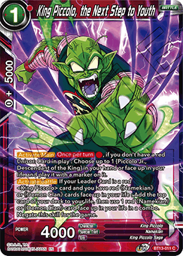 King Piccolo, the Next Step to Youth (Common) [BT13-011] | Nerdhalla Games