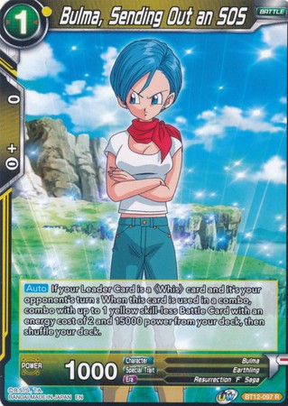 Bulma, Sending Out an SOS [BT12-097] | Nerdhalla Games