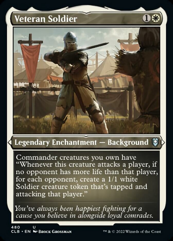 Veteran Soldier (Foil Etched) [Commander Legends: Battle for Baldur's Gate] | Nerdhalla Games