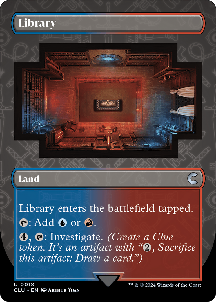 Library (Borderless) [Ravnica: Clue Edition] | Nerdhalla Games