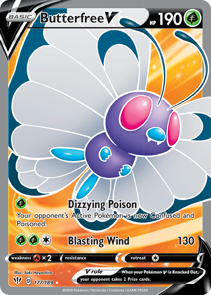 Butterfree V (177/189) [Sword & Shield: Darkness Ablaze] | Nerdhalla Games