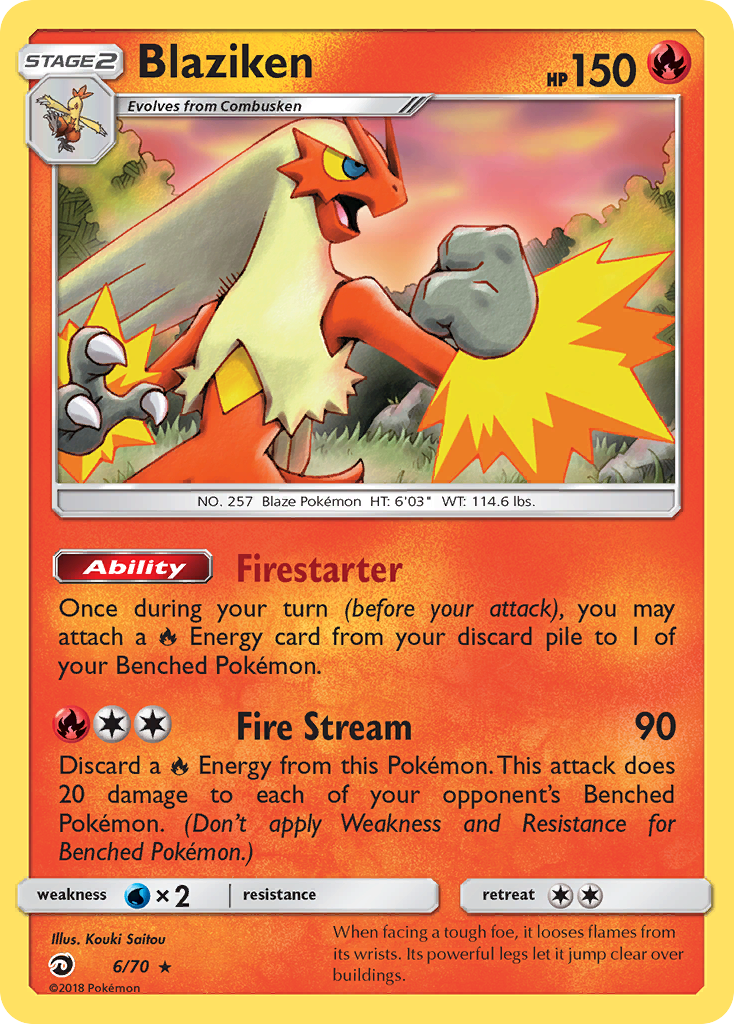 Blaziken (6/70) [Sun & Moon: Dragon Majesty] | Nerdhalla Games