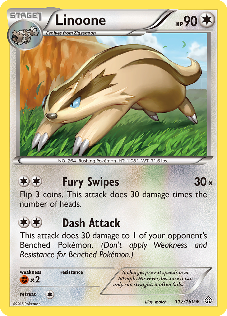 Linoone (112/160) [XY: Primal Clash] | Nerdhalla Games