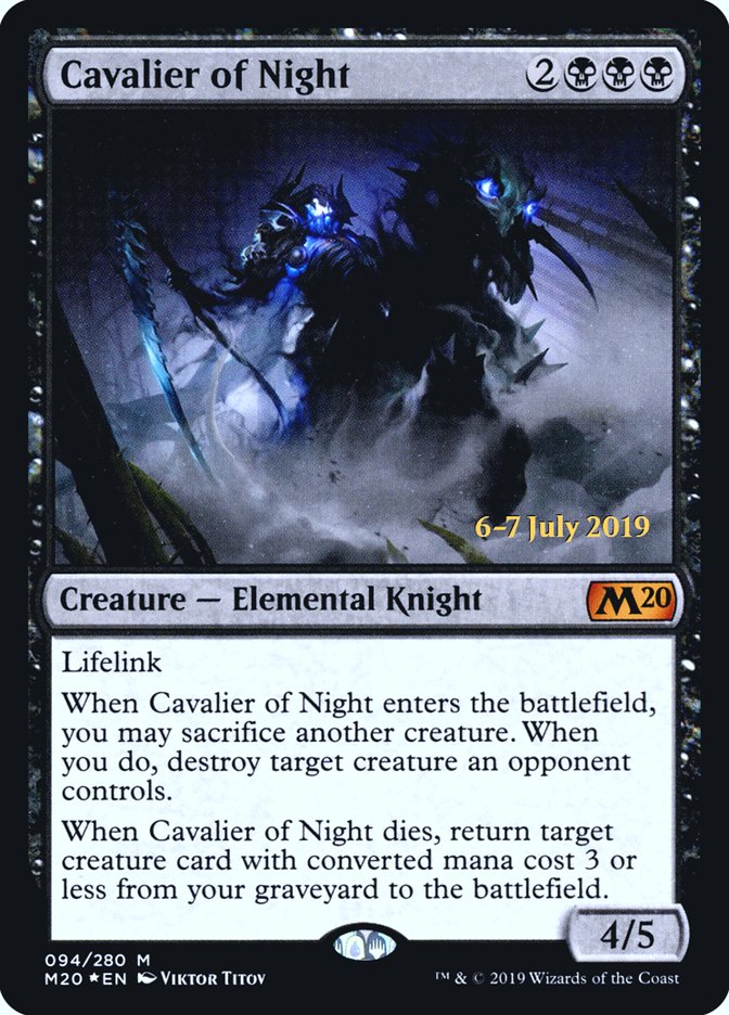 Cavalier of Night  [Core Set 2020 Prerelease Promos] | Nerdhalla Games