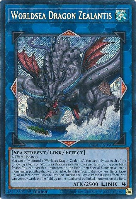 Worldsea Dragon Zealantis [DABL-EN050] Secret Rare | Nerdhalla Games