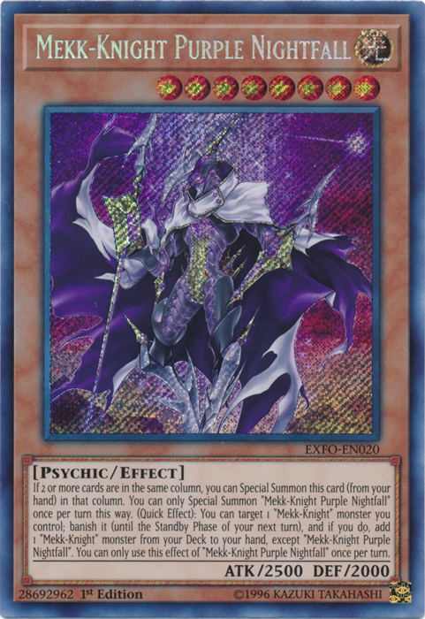 Mekk-Knight Purple Nightfall [EXFO-EN020] Secret Rare | Nerdhalla Games