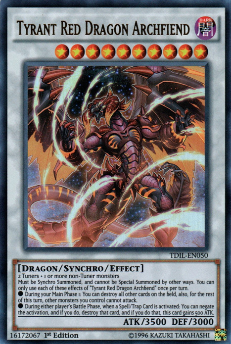 Tyrant Red Dragon Archfiend [TDIL-EN050] Ultra Rare | Nerdhalla Games