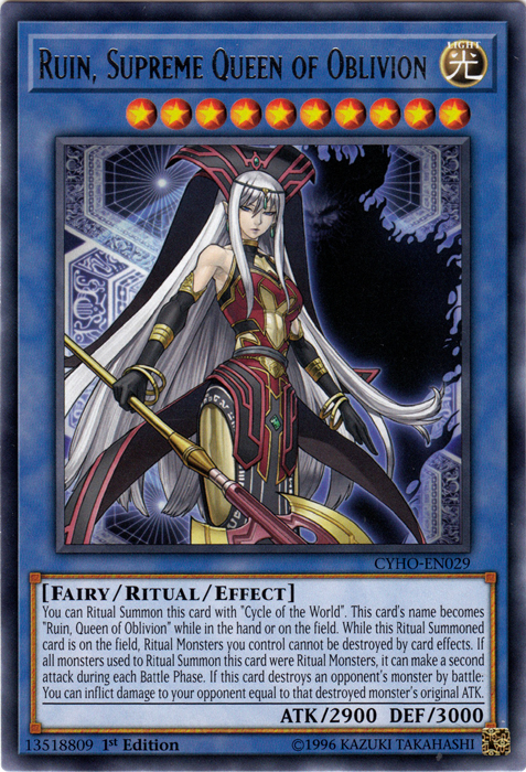 Ruin, Supreme Queen of Oblivion [CYHO-EN029] Rare | Nerdhalla Games