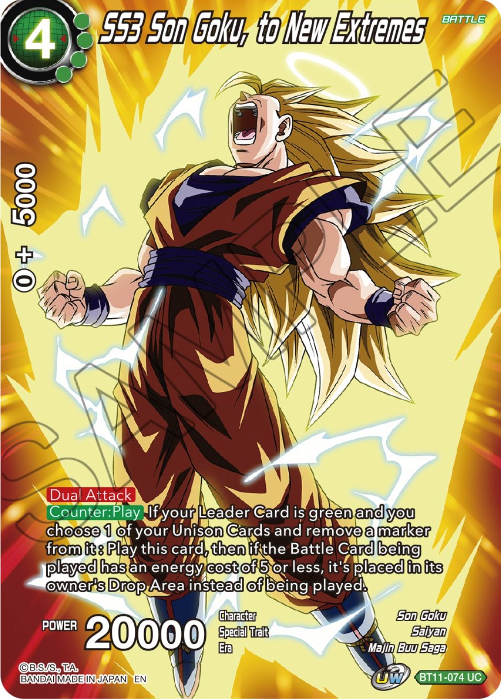 SS3 Son Goku, to New Extremes (BT11-074) [Theme Selection: History of Son Goku] | Nerdhalla Games