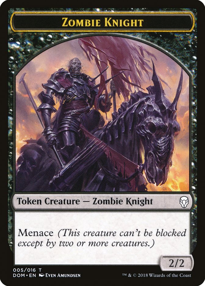 Zombie Knight [Dominaria Tokens] | Nerdhalla Games