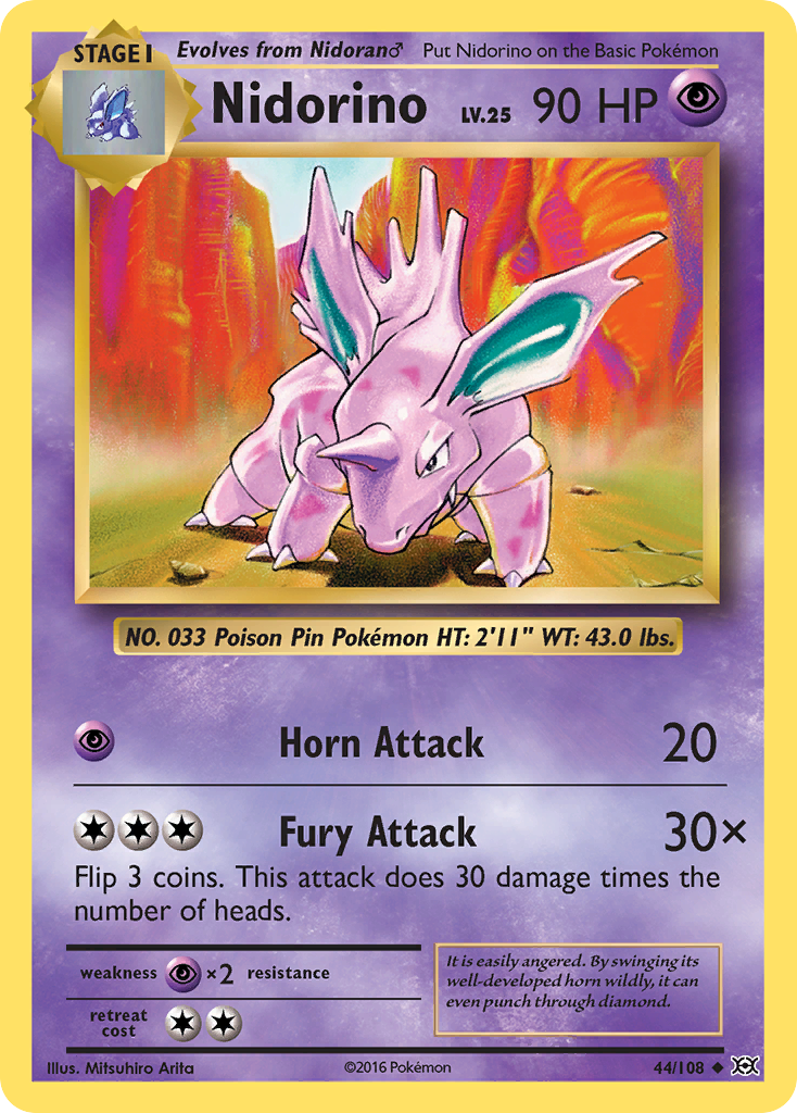 Nidorino (44/108) [XY: Evolutions] | Nerdhalla Games