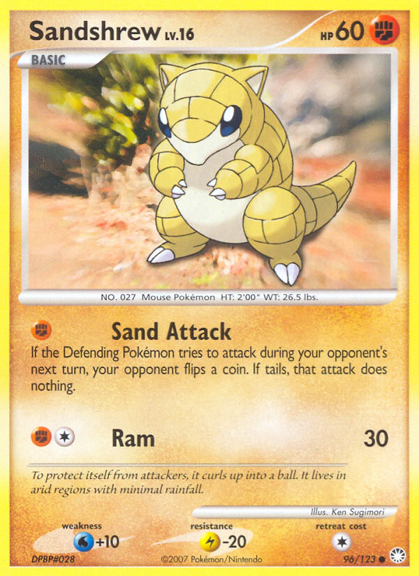 Sandshrew (96/123) [Diamond & Pearl: Mysterious Treasures] | Nerdhalla Games