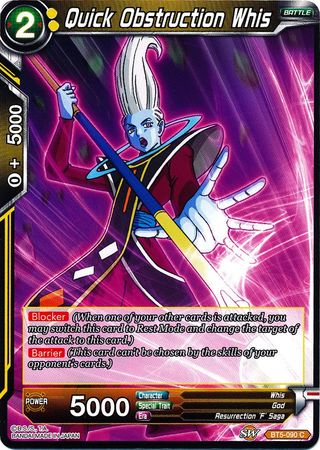 Quick Obstruction Whis (BT5-090) [Miraculous Revival] | Nerdhalla Games