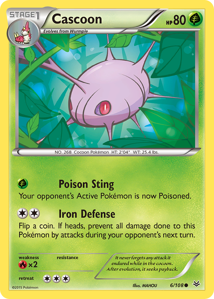 Cascoon (6/108) [XY: Roaring Skies] | Nerdhalla Games