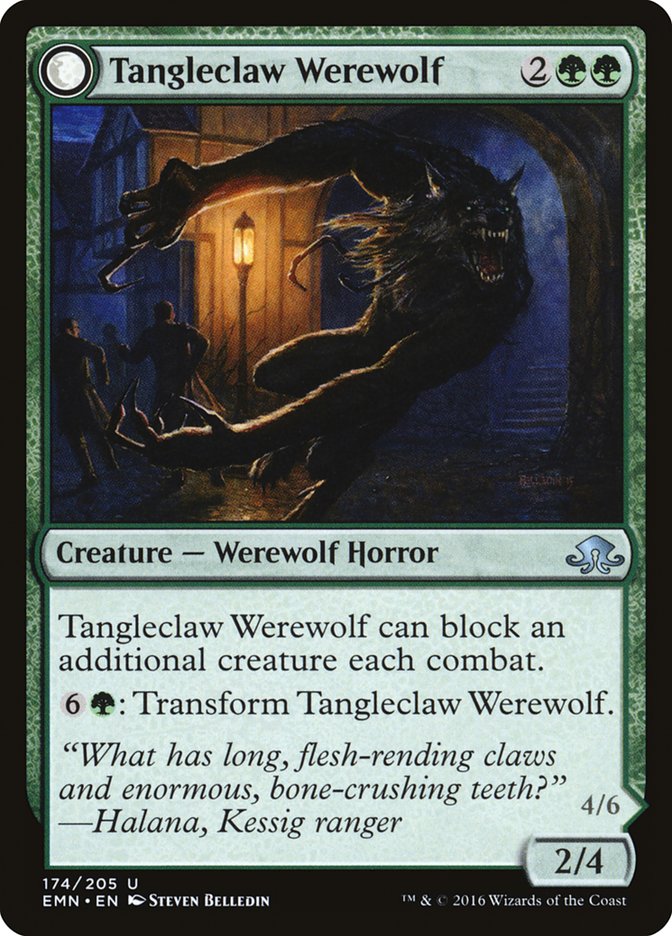 Tangleclaw Werewolf // Fibrous Entangler [Eldritch Moon] | Nerdhalla Games