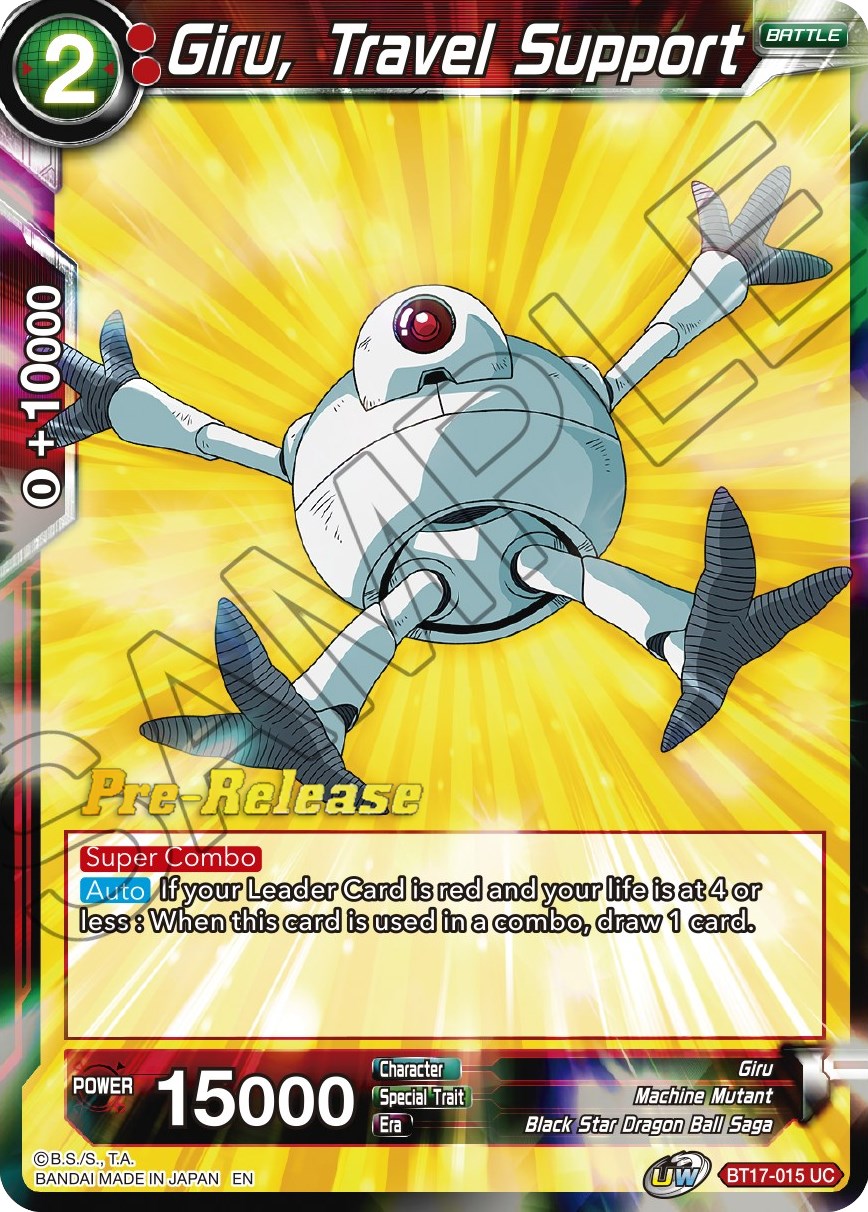 Giru, Travel Support (BT17-015) [Ultimate Squad Prerelease Promos] | Nerdhalla Games