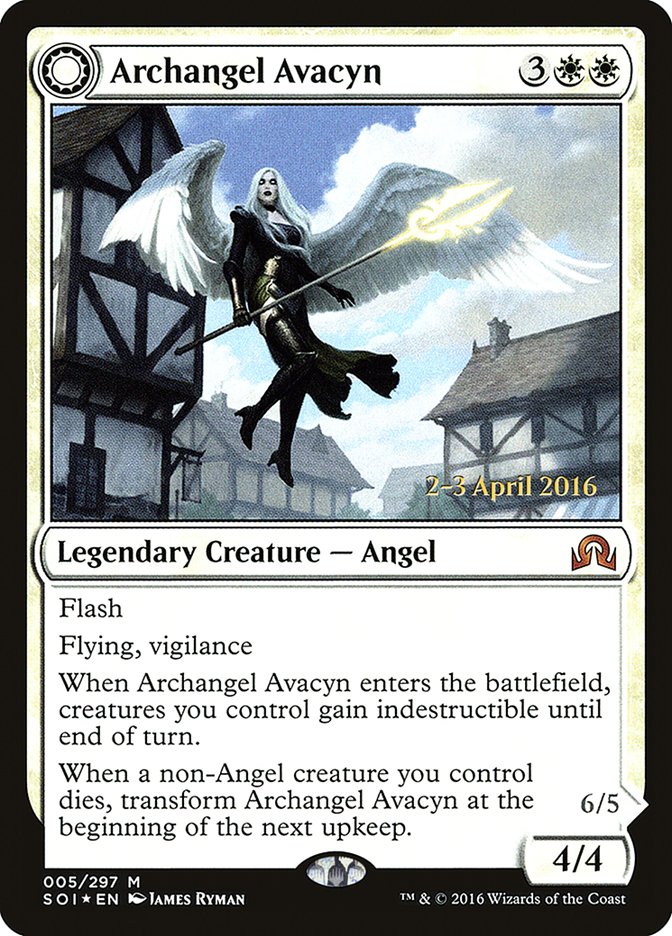 Archangel Avacyn // Avacyn, the Purifier [Shadows over Innistrad Prerelease Promos] | Nerdhalla Games