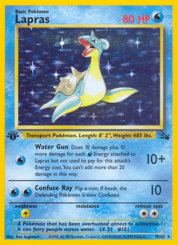 Lapras (10/62) [Fossil 1st Edition] | Nerdhalla Games