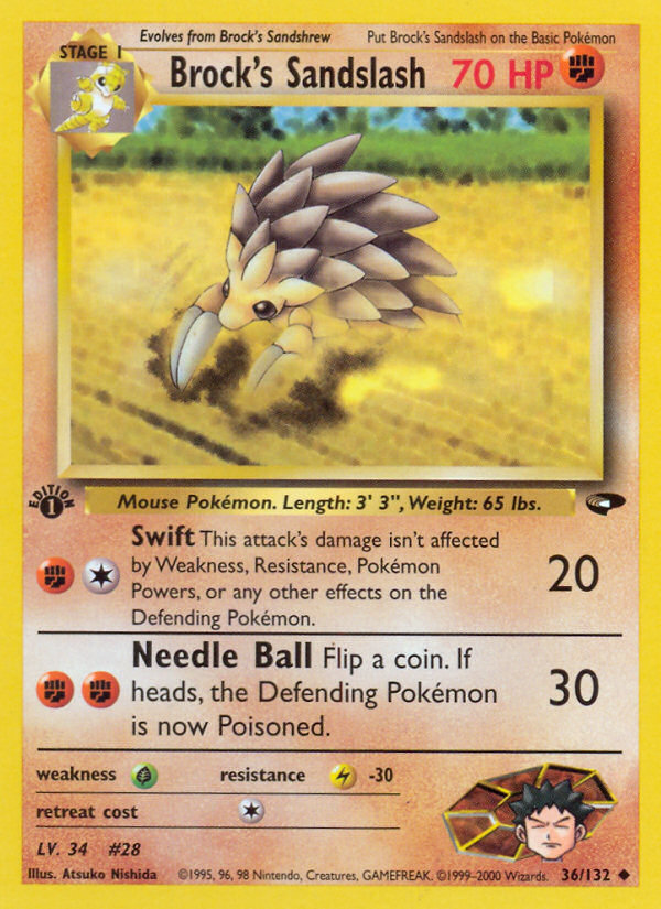 Brock's Sandslash (36/132) [Gym Challenge 1st Edition] | Nerdhalla Games