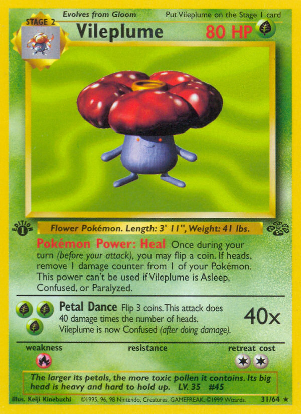 Vileplume (31/64) [Jungle 1st Edition] | Nerdhalla Games