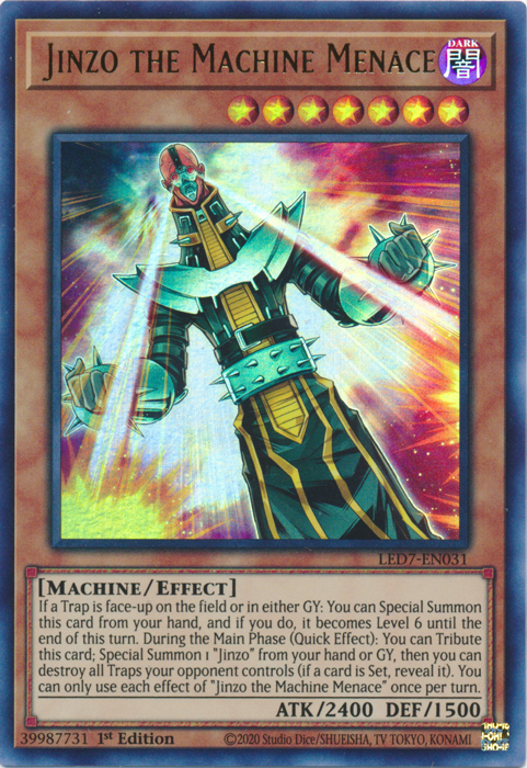 Jinzo the Machine Menace [LED7-EN031] Ultra Rare | Nerdhalla Games